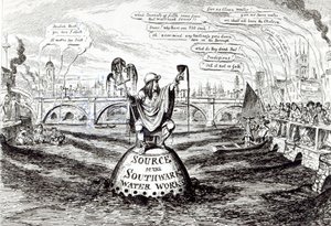 Cartone satirico sulla Southwark Water Company, 1832